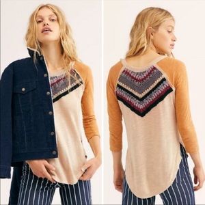 NWT Free People Spring Bound Crochet Detail Top size XLarge